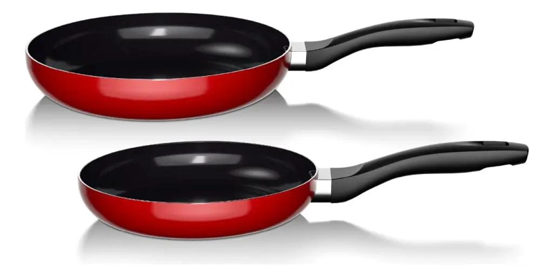 BATERIA DE COCINA ANTIADHERENTE DE 15 PIEZAS EN ALUMINIO ROJO - 8