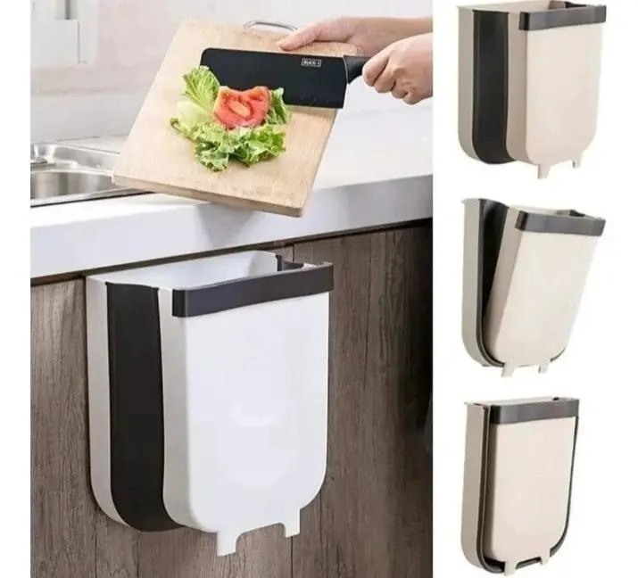 BASURERO PORTATIL ERGONOMICO PLEGABLE PARA HOGAR Y AUTO - 2