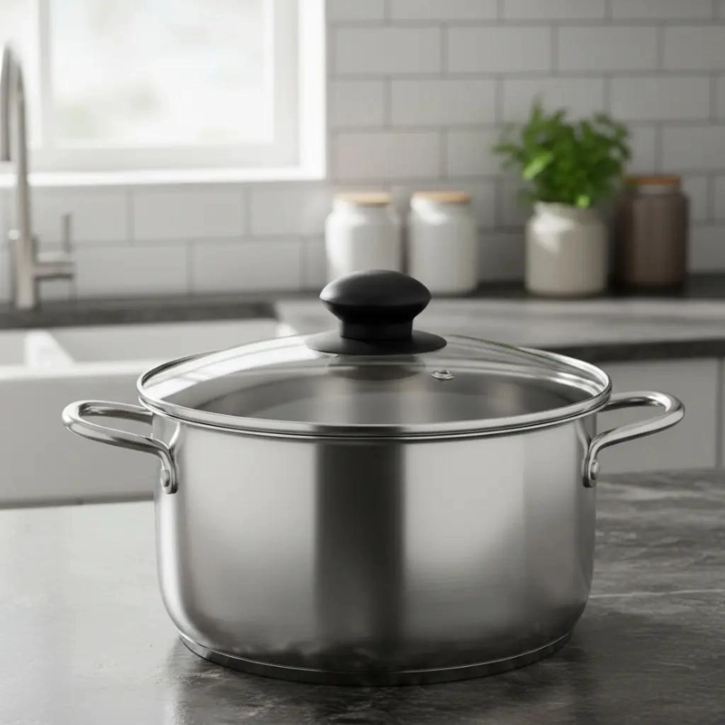 TAPA DE OLLA VAPORIERA DE VIDRIO 18 CM PARA COCCION SALUDABLE - 3