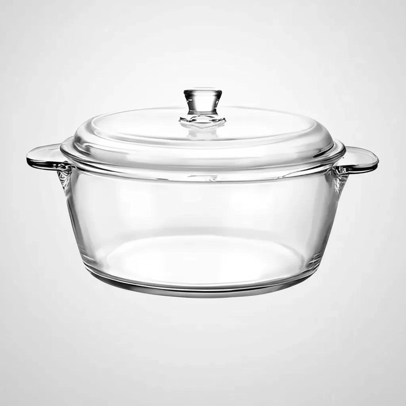 OLLA DE VIDRIO CUENCO CON TAPA PARA ENSALADAS 2.5 LITROS - 4