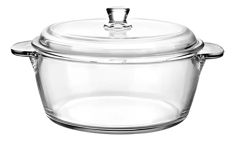 OLLA DE VIDRIO CUENCO CON TAPA PARA ENSALADAS 2.5 LITROS - 5