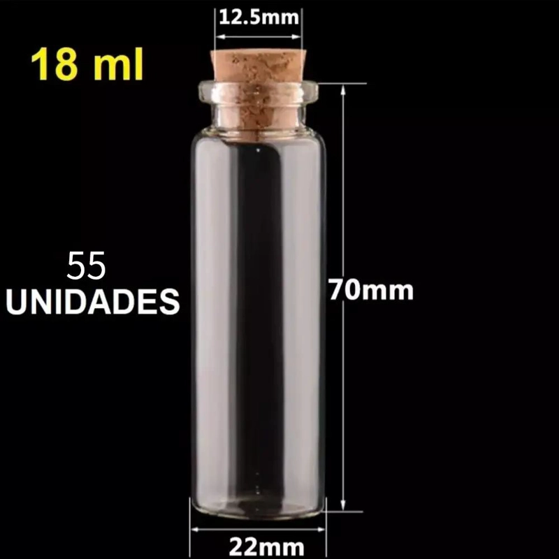 PACK DE 55 MINIBOTELLAS DE VIDRIO CON TAPON DE CORCHO - 5