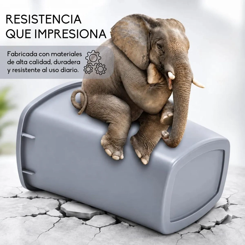 BASURERO PLASTICO CON TAPA VAIVE N PARA COCINA Y OFICINA - 7