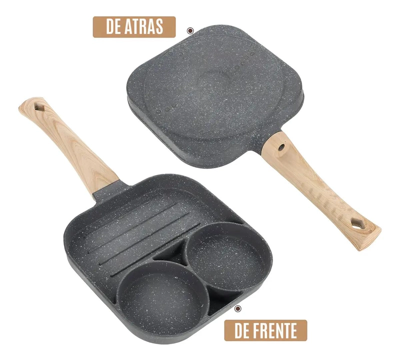 SARTE N CUADRADA ANTIADHERENTE PARA HUEVOS Y PANQUEQUES - 4