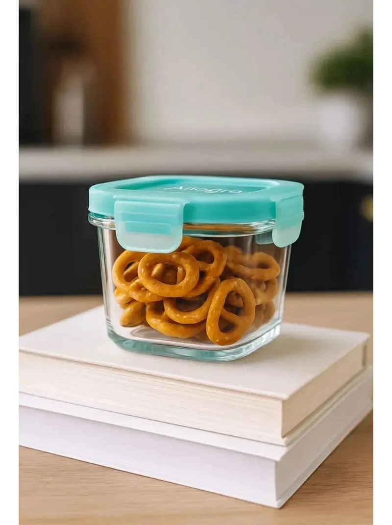 PACK DE 3 TAPERES DE VIDRIO HERME TICOS PARA SNACKS - 1