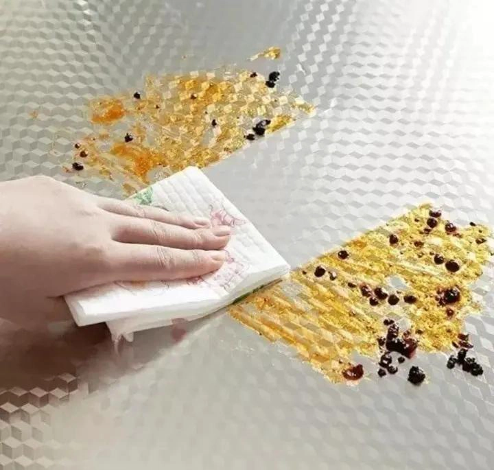 PAPEL ALUMINIO AUTOADHESIVO PARA DECORACION DE COCINA 5M X 60CM - 3
