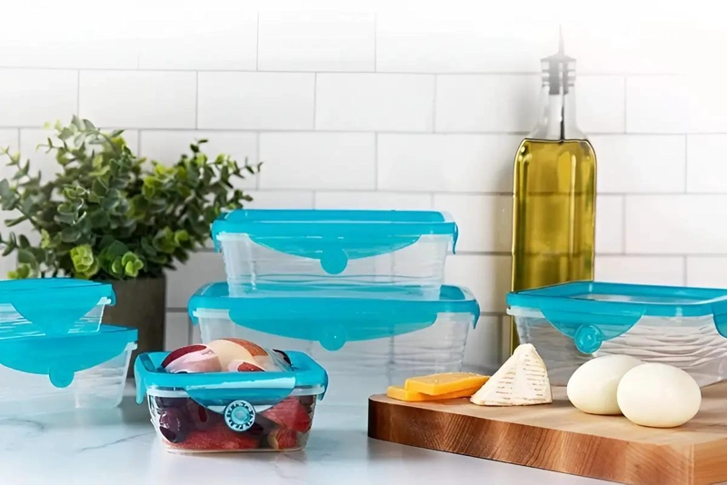 RECIPIENTES HERME TICOS DE PLASTICO Y SILICONA PARA ALIMENTOS - 2