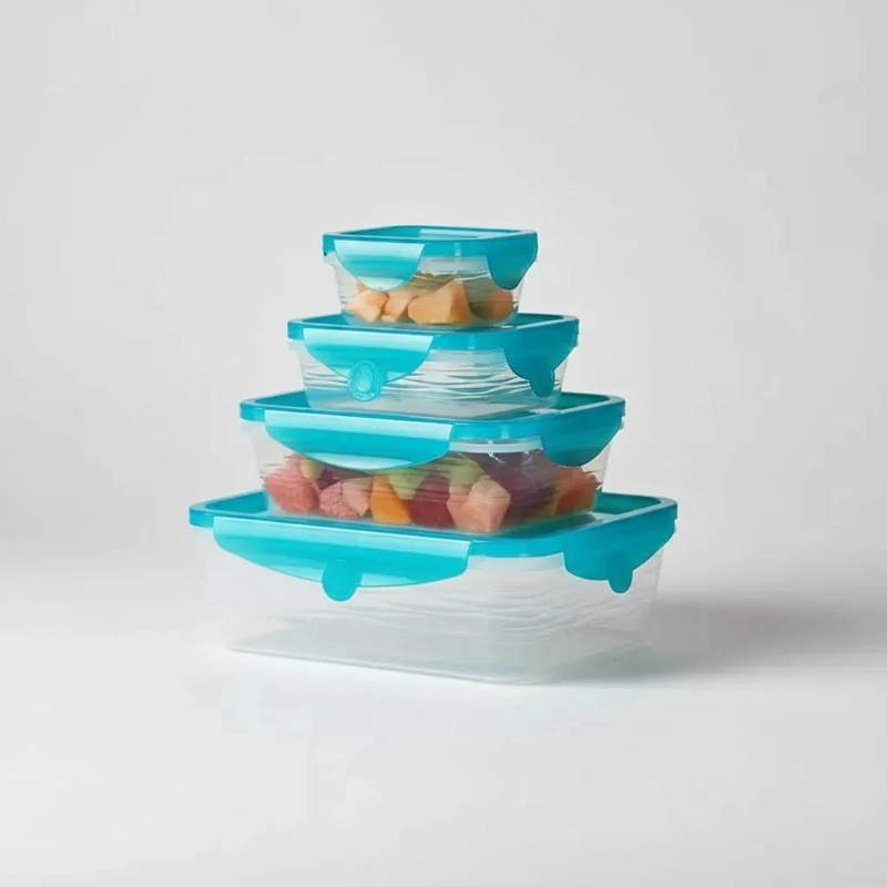 RECIPIENTES HERME TICOS DE PLASTICO Y SILICONA PARA ALIMENTOS - 5