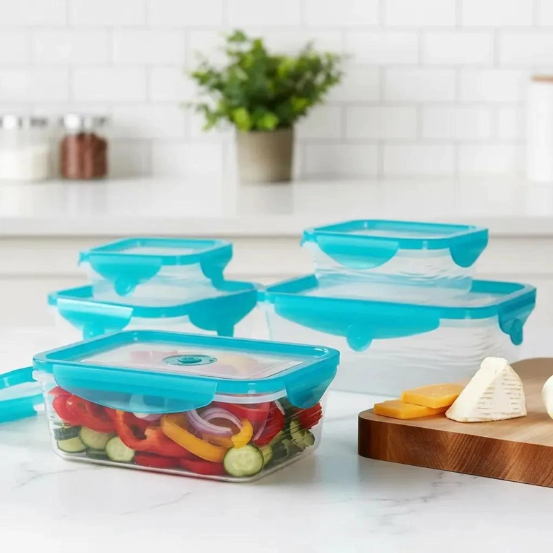 RECIPIENTES HERME TICOS DE PLASTICO Y SILICONA PARA ALIMENTOS - 7