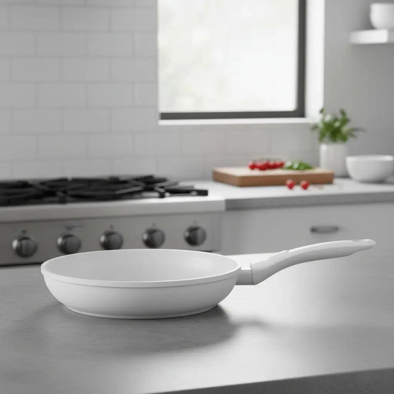 BATERIA DE COCINA 11 PIEZAS ALUMINIO FORJADO COLOR BLANCO - 7