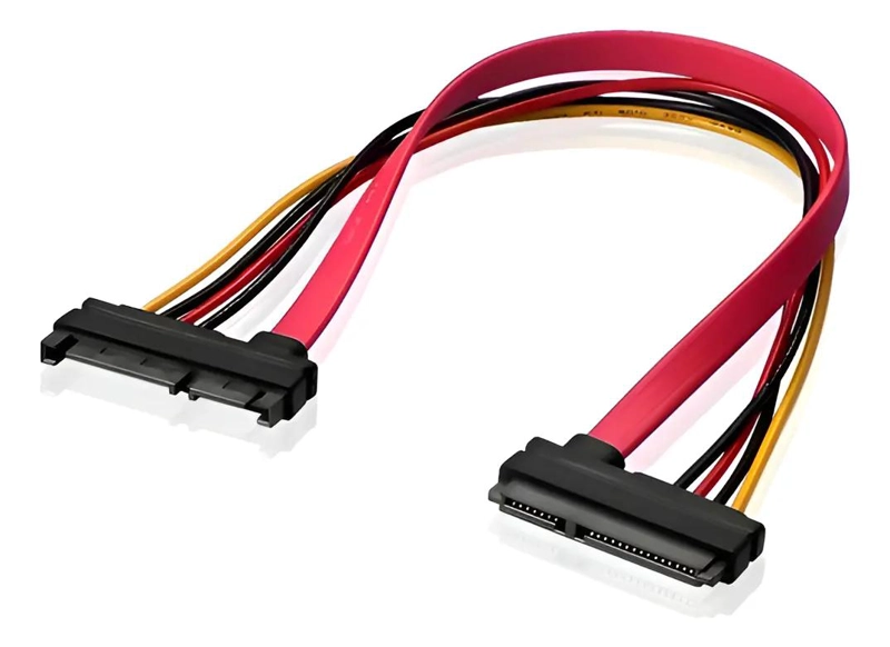 CABLE ADAPTADOR SATA MACHO A HEMBRA 30 CM 22 PINES - 1