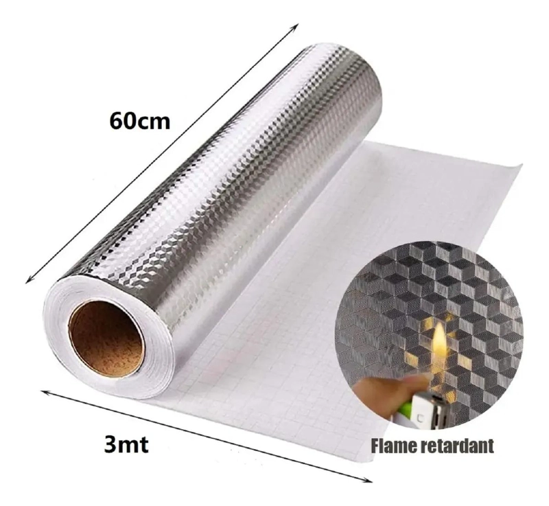 PAPEL ALUMINIO AUTOADHESIVO PARA COCINA Y MUEBLES 3M - 5