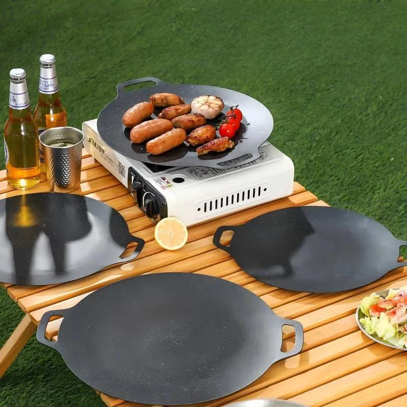 PLANCHA ANTIADHERENTE DE HIERRO FUNDIDO 34 CM PARA COCINAR - 8