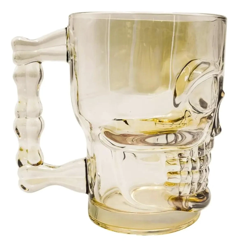 PACK DE 2 VASOS CERVECEROS DE VIDRIO CALAVERA 500ML - 4