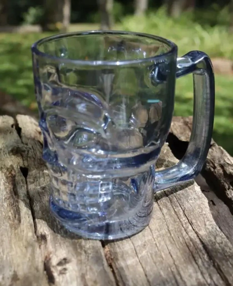 PACK DE 2 VASOS CERVECEROS CALAVERA DE VIDRIO 500CC - 4