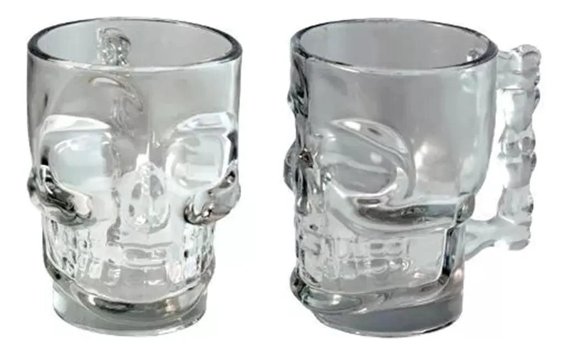 PACK DE 2 TAZONES DE VIDRIO CALAVERA DE 500CC - 3