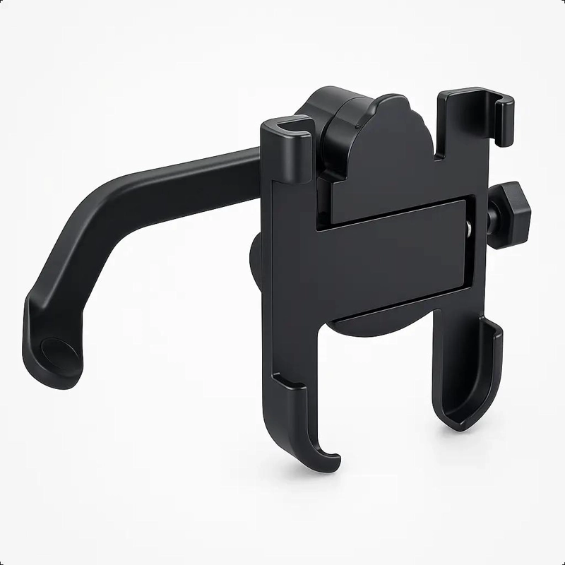 SOPORTE PARA CELULAR DE RETROVISOR CON AJUSTE UNIVERSAL Y ROTACION 360° - 1