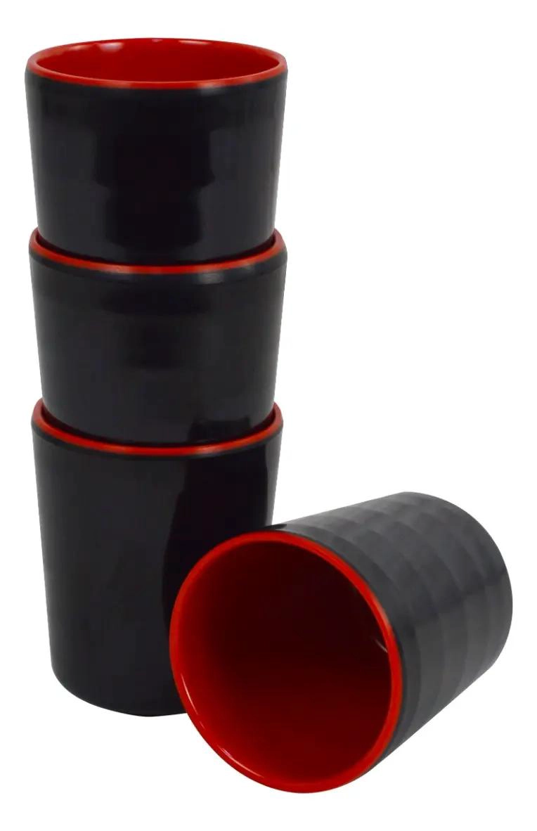 PACK DE 6 VASOS REUTILIZABLES DE MELAMINA PARA BEBIDAS 200ML - 2