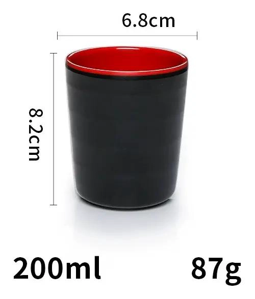 PACK DE 6 VASOS REUTILIZABLES DE MELAMINA PARA BEBIDAS 200ML - 3