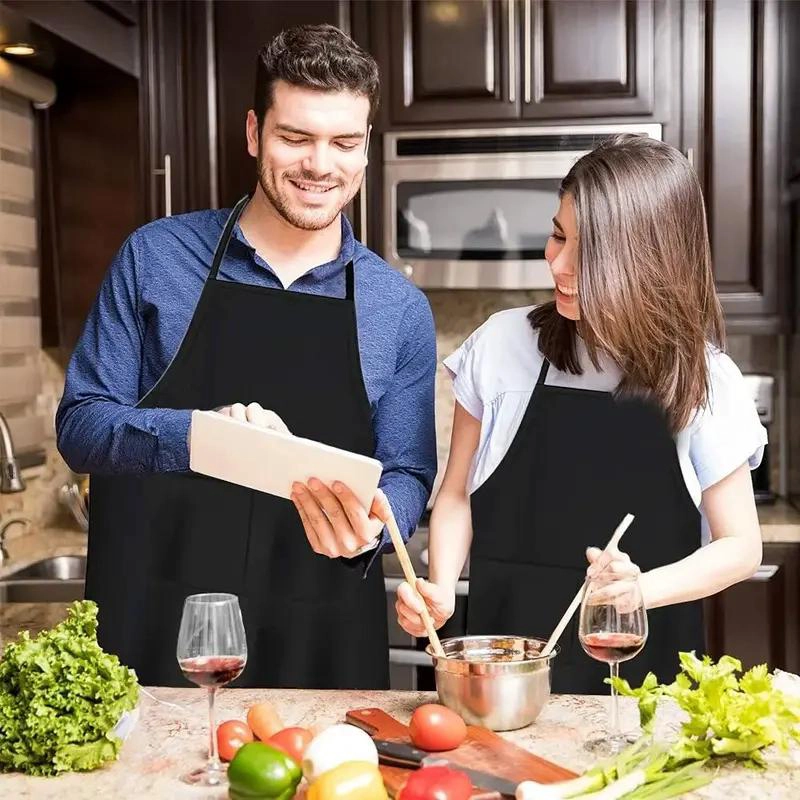 JUEGO DE 6 DELANTALES DE TERCIOPELO PARA COCINA Y ARTE - 6