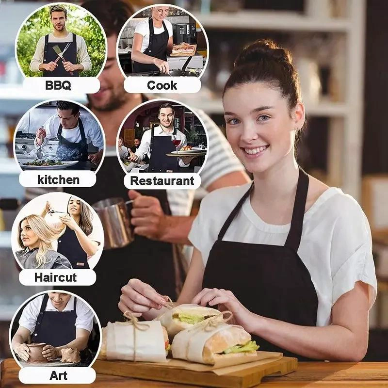 JUEGO DE 6 DELANTALES DE TERCIOPELO PARA COCINA Y ARTE - 7
