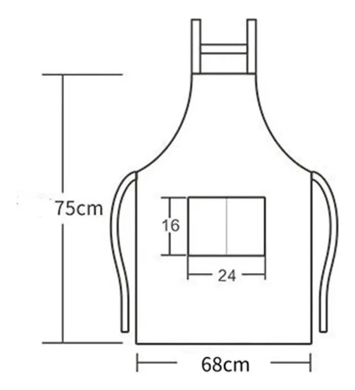 JUEGO DE 6 DELANTALES DE TERCIOPELO PARA COCINA Y ARTE - 8