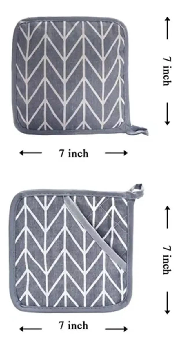 SET DE 4 GUANTES Y AGARRADERAS PARA COCINA RESISTENTES AL CALOR - 5