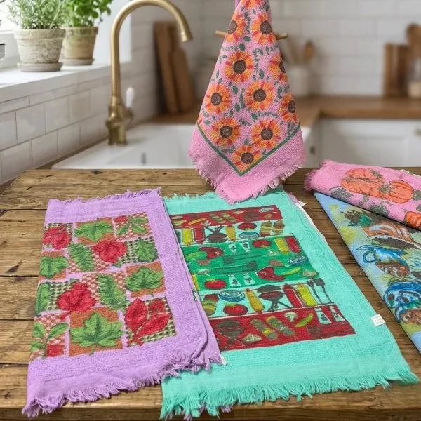 PACK DE 12 PAÑOS DE COCINA DE ALGODON ESTAMPADOS SURTIDOS - 2