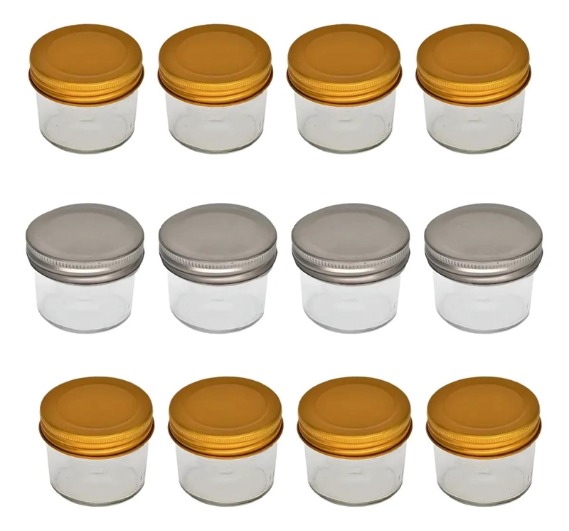 PACK 12 FRASCOS DE VIDRIO CON TAPA 200ML PARA CONSERVACION - 1