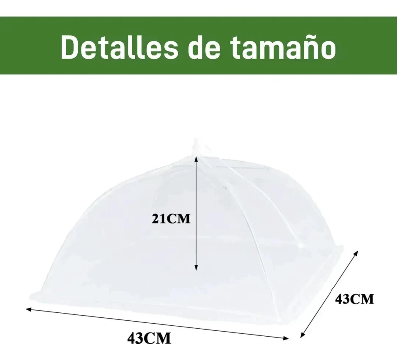 PACK DE 3 CUBIERTAS DE MALLA PARA ALIMENTOS ANTI MOSCAS - 7