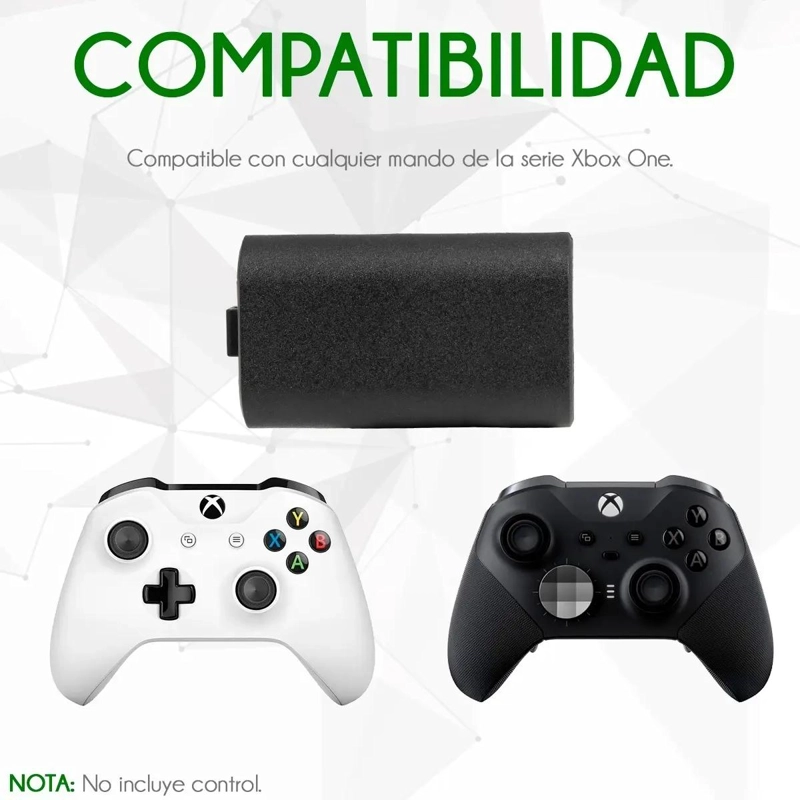 KIT DE BATERIA RECARGABLE PARA XBOX ONE CON CARGA CONTINUA - 1
