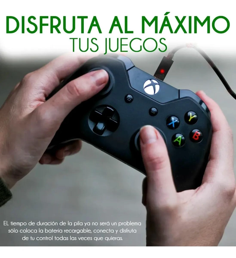 KIT DE BATERIA RECARGABLE PARA XBOX ONE CON CARGA CONTINUA - 2
