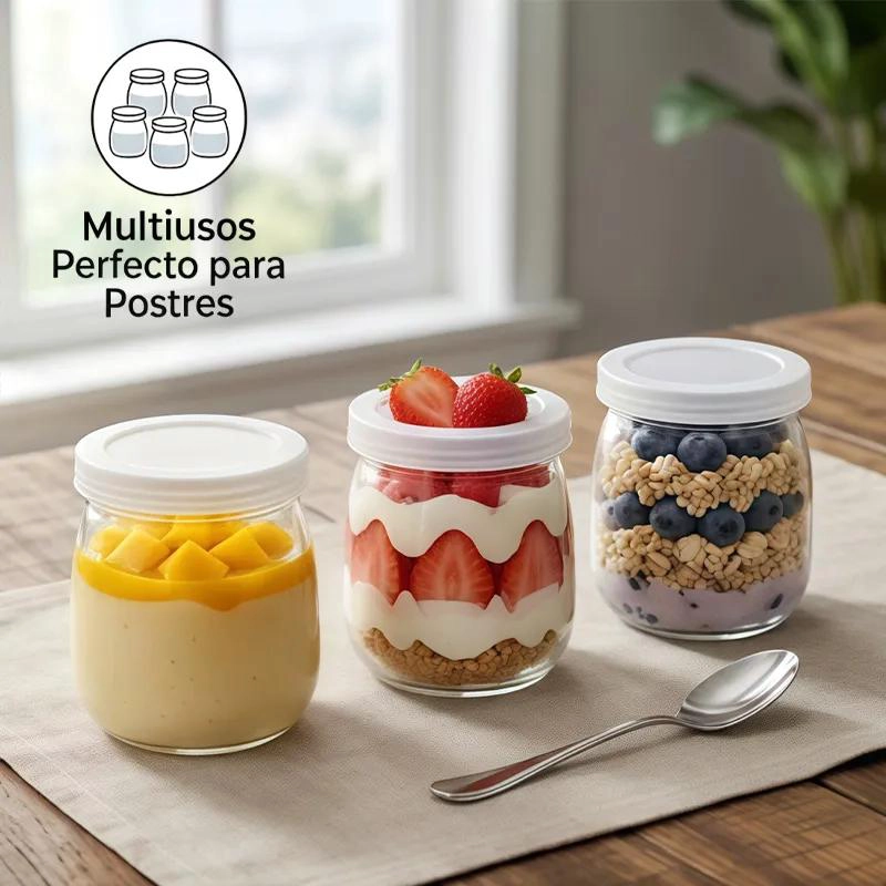 PACK DE 6 FRASCOS DE VIDRIO CON TAPA SELLADA DE 200ML - 3