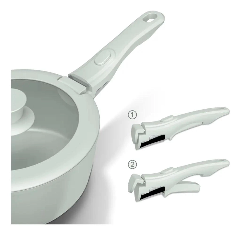 SET DE COCINA 11 PIEZAS ALUMINIO FORJADO COLOR MENTA - 3