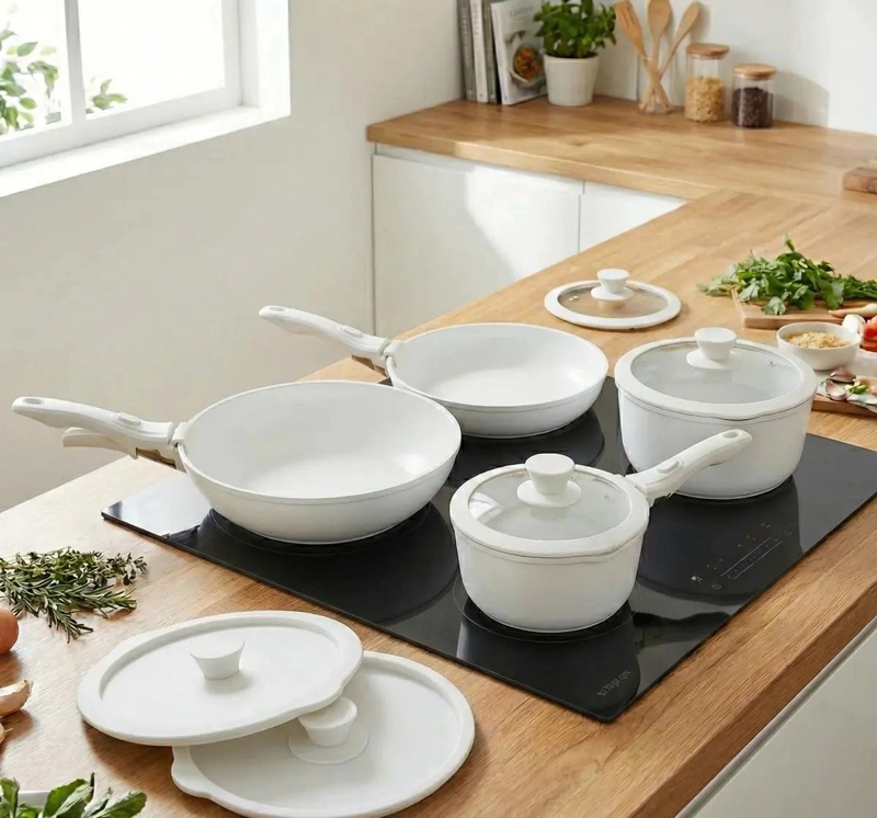 SET DE COCINA 11 PIEZAS ALUMINIO FORJADO COLOR MENTA - 7