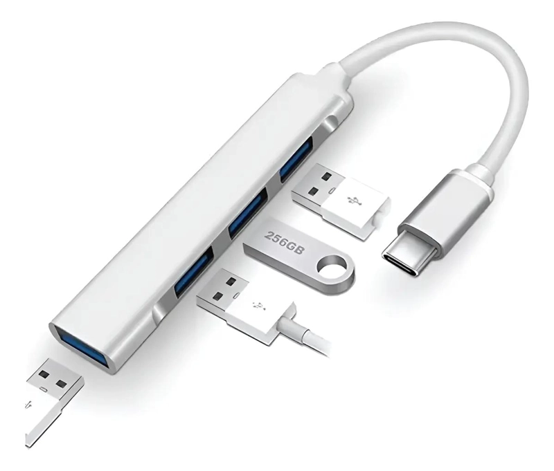 ADAPTADOR USB TIPO C A 4 PUERTOS USB 3.0 - 1
