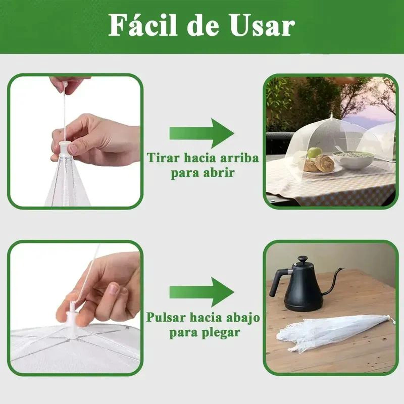 CUBIERTAS PLEGABLES DE MALLA PARA ALIMENTOS EN PAQUETE DE 3 - 3