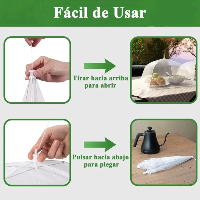 CUBIERTAS PLEGABLES DE MALLA PARA ALIMENTOS EN PAQUETE DE 3 - 3