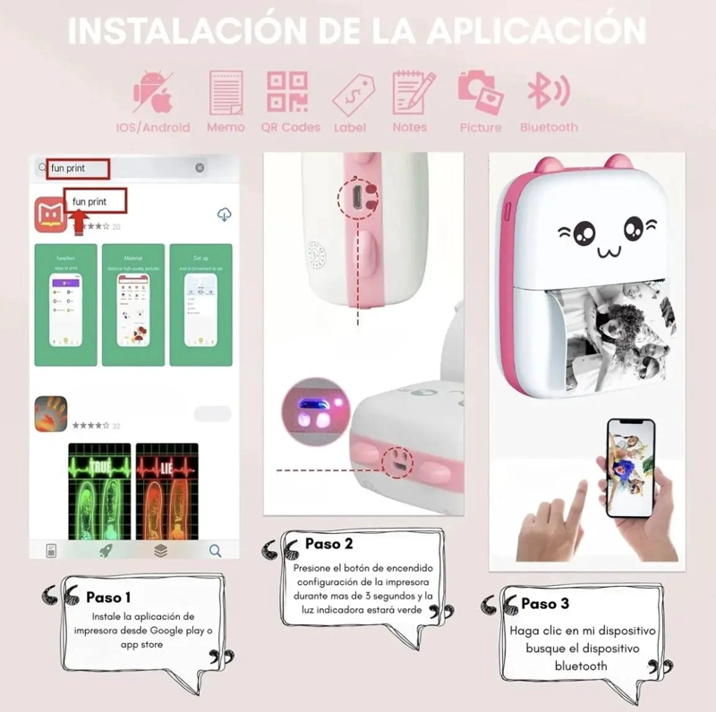 IMPRESORA PORTATIL BLUETOOTH PARA FOTOS COMPACTAS - 2