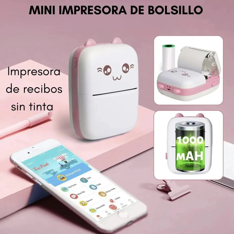 IMPRESORA PORTATIL BLUETOOTH PARA FOTOS COMPACTAS - 4