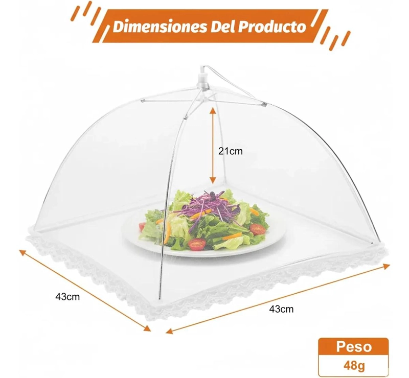 JUEGO DE 3 CUBIERTAS PLEGABLES PARA ALIMENTOS DE 43 CM - 3
