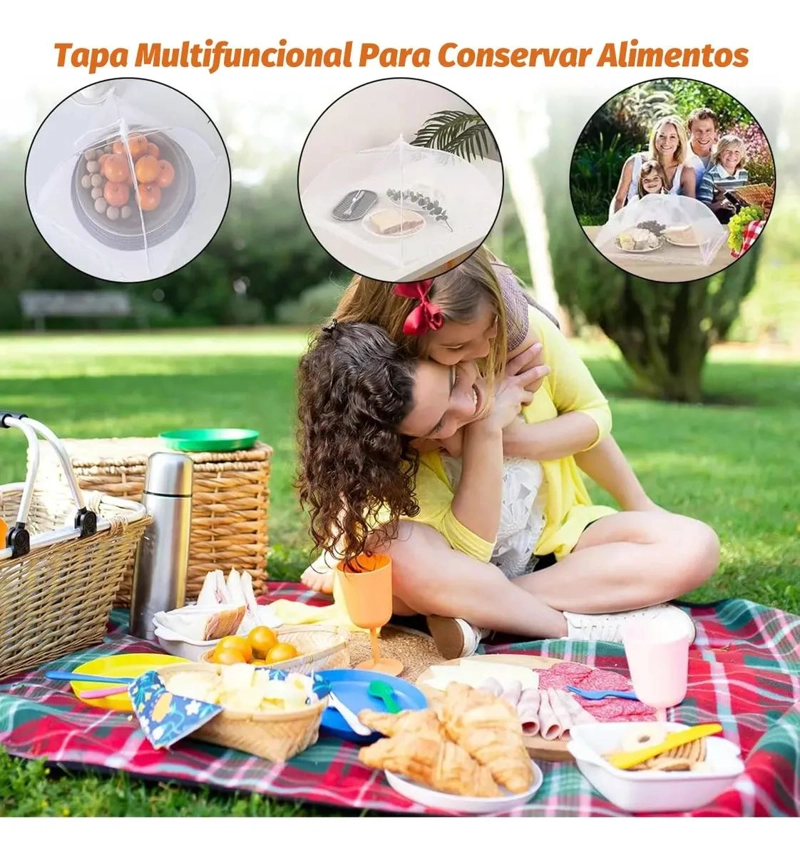 JUEGO DE 3 CUBIERTAS PLEGABLES PARA ALIMENTOS DE 43 CM - 5