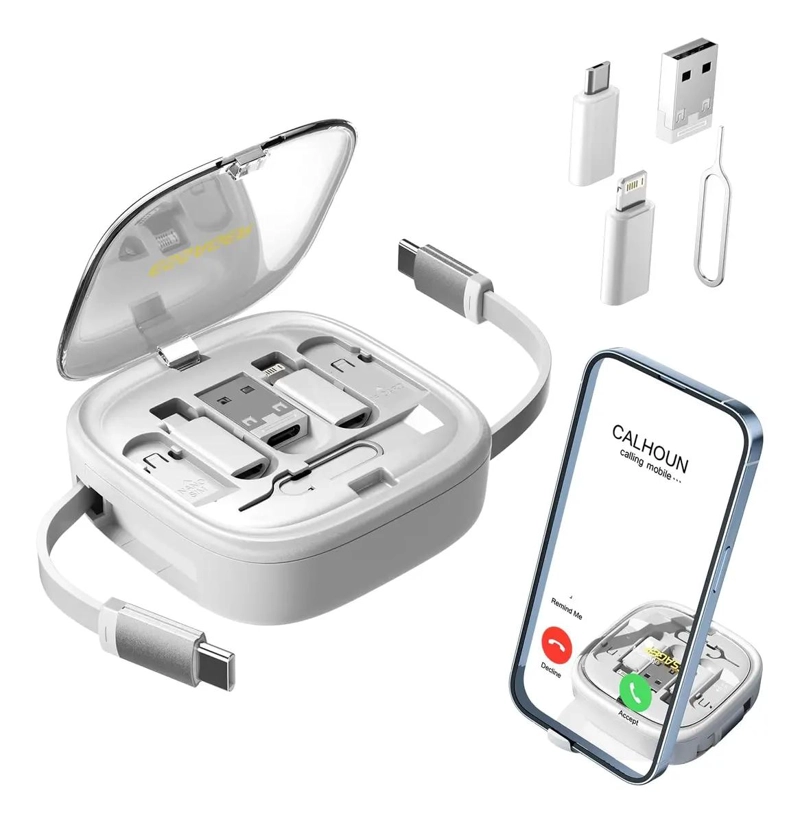 KIT DE CARGA RAPIDA CON CABLE USB TIPO-C Y LIGHTNING - 1
