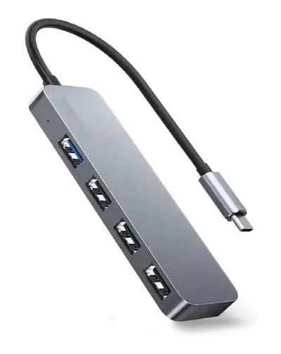 HUB USB TIPO C 3.0 DE ALUMINIO CON 4 PUERTOS - 1