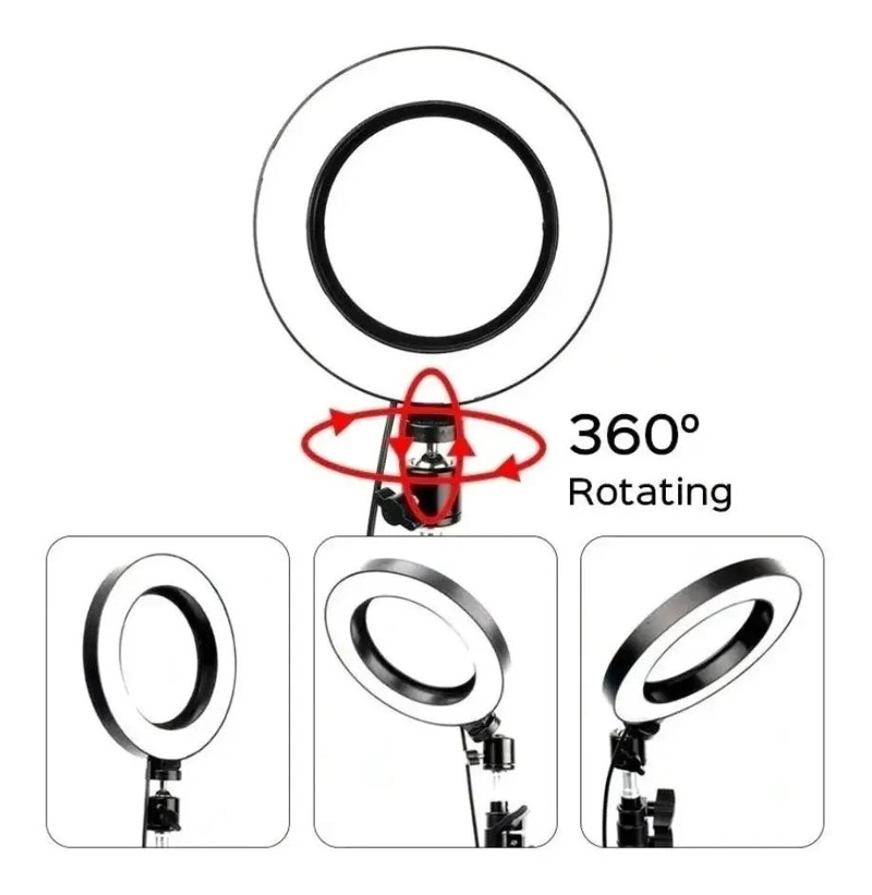 ARO DE LUZ LED REGULABLE CON TRIPODE AJUSTABLE DE 2.1M - 9