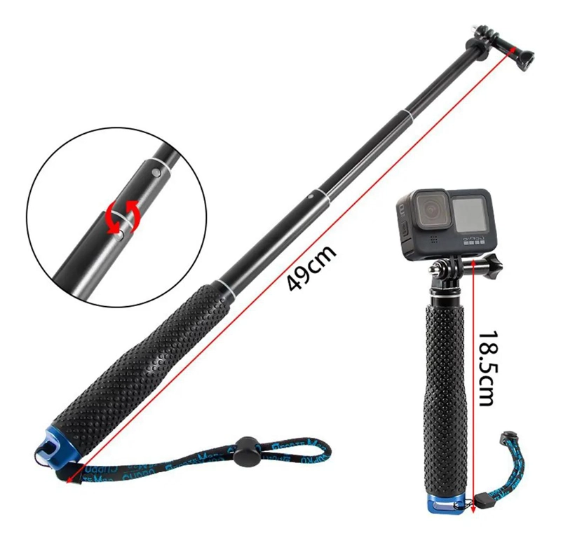 BASTON EXTENSIBLE SUMERGIBLE PARA CAMARAS DE ACCION - 3