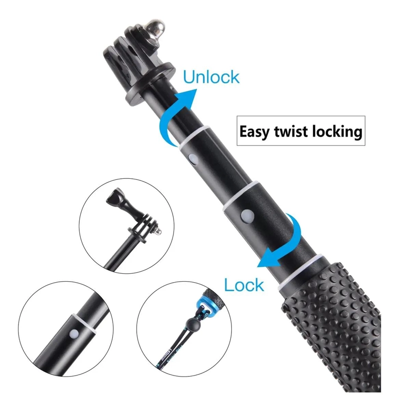 BASTON EXTENSIBLE SUMERGIBLE PARA CAMARAS DE ACCION - 4