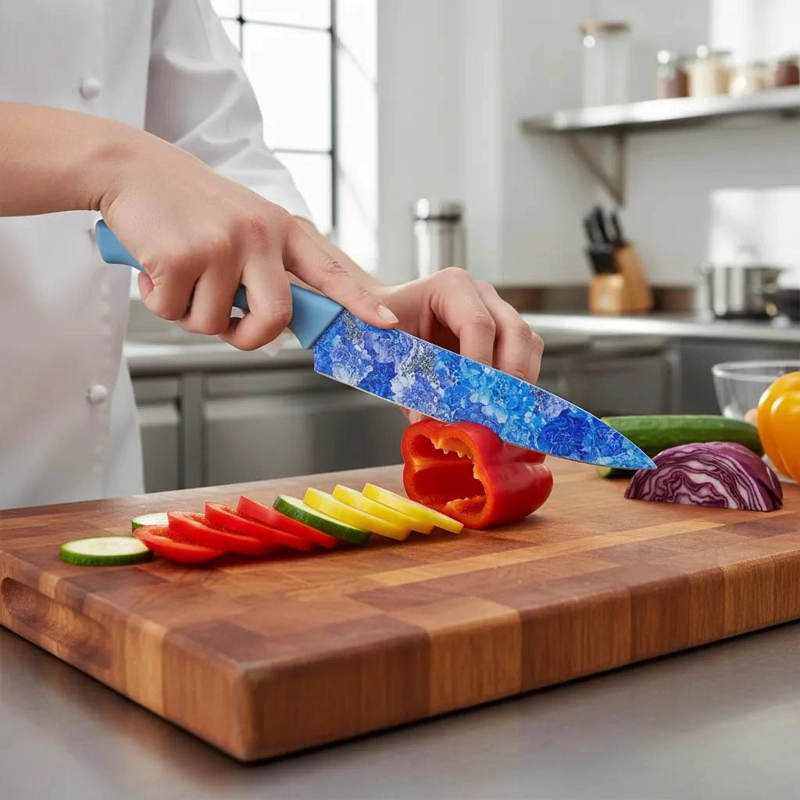 SET DE CUCHILLOS PREMIUM CON TIJERA Y PELADOR DE COCINA - 7