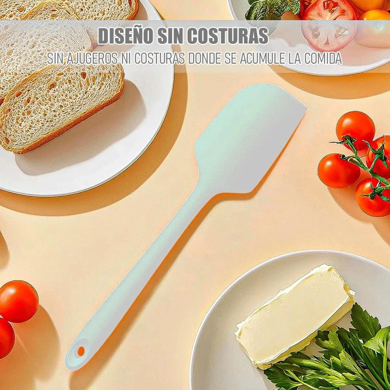 SET DE 2 ESPATULAS DE SILICONA CON MANGO DE ACERO INOXIDABLE DE 36 CM - 9
