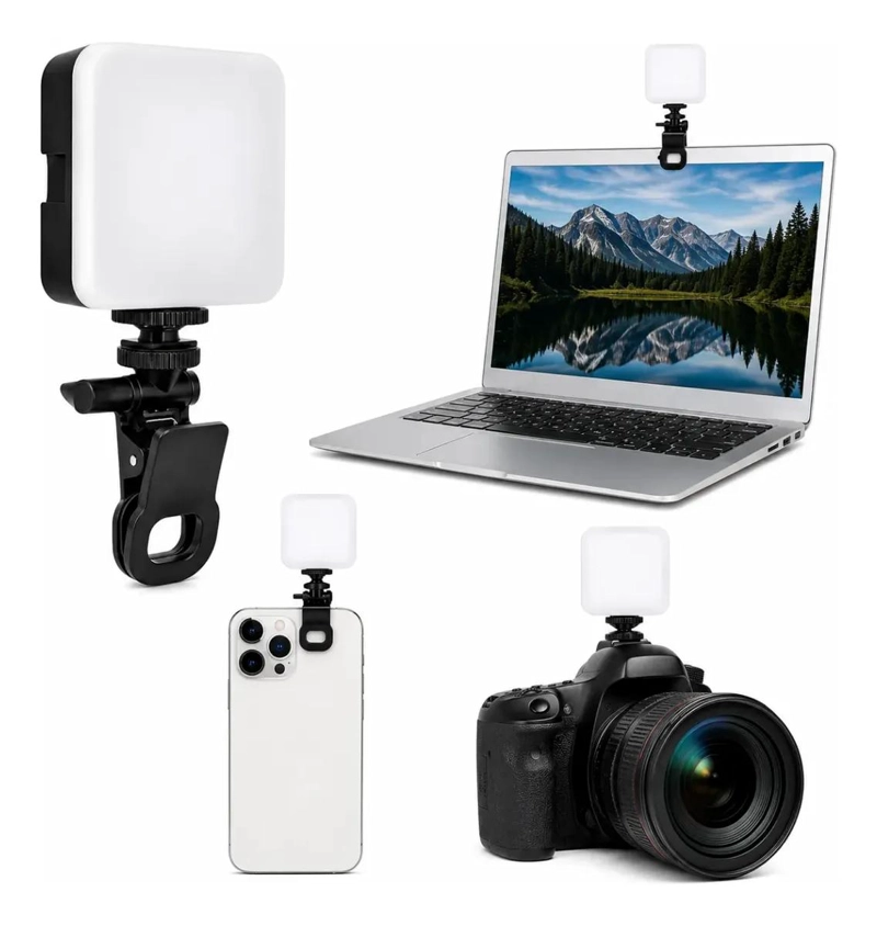 ARO DE LUZ LED PORTATIL CON CLIP PARA CELULAR Y NOTEBOOK - 1